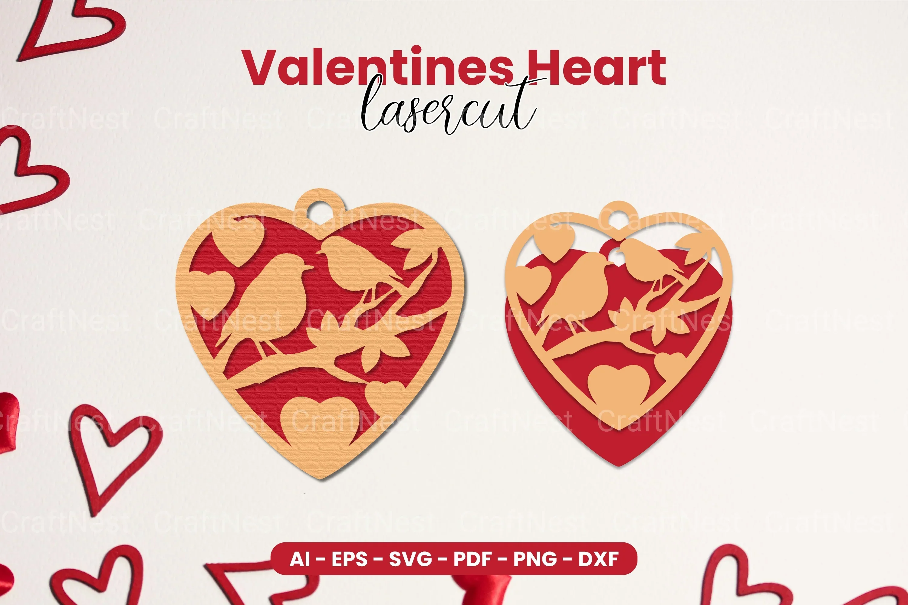 Valentine's Heart Laser Cut SVG Bundle