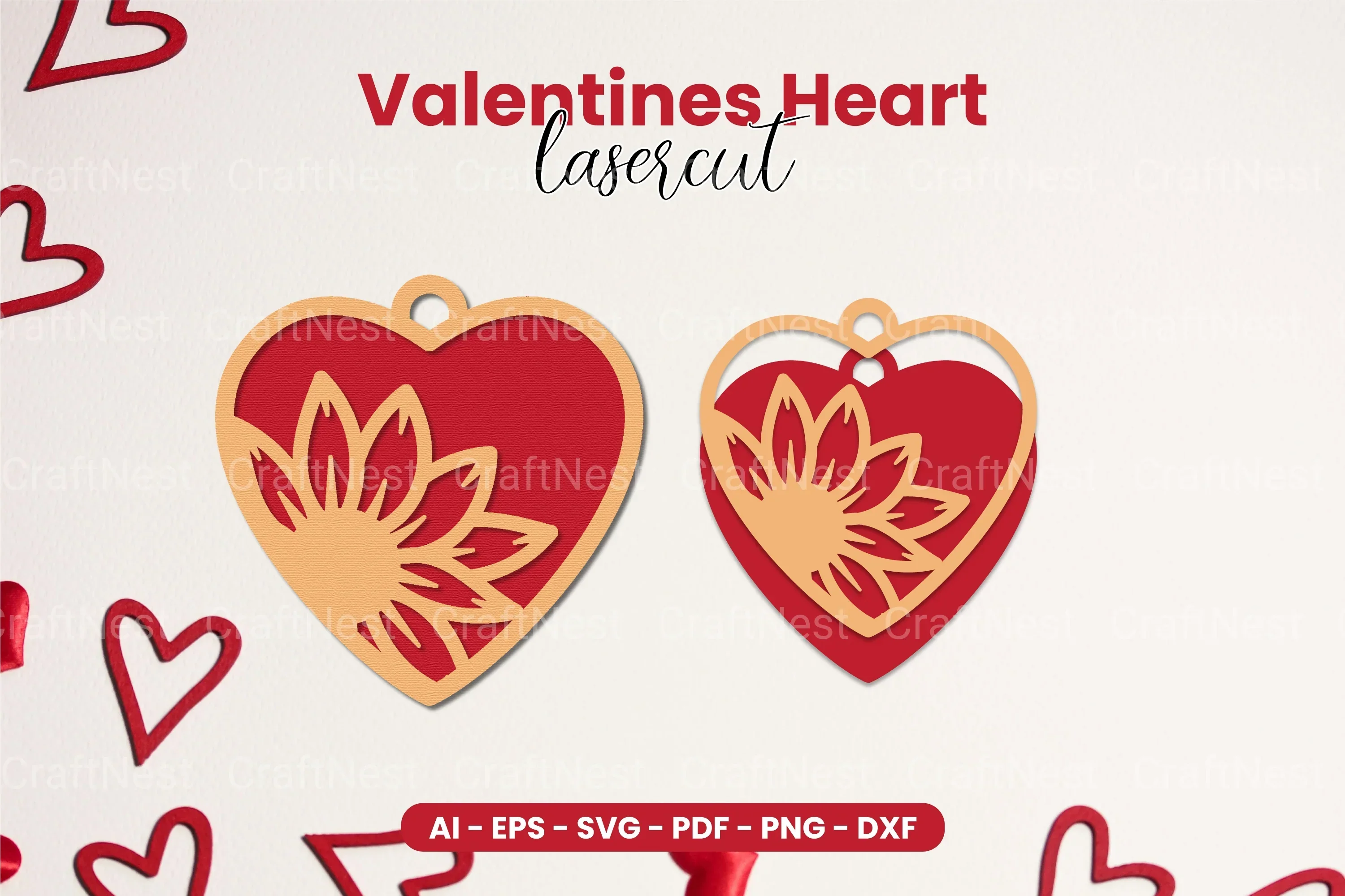 Valentine's Heart Laser Cut SVG Bundle