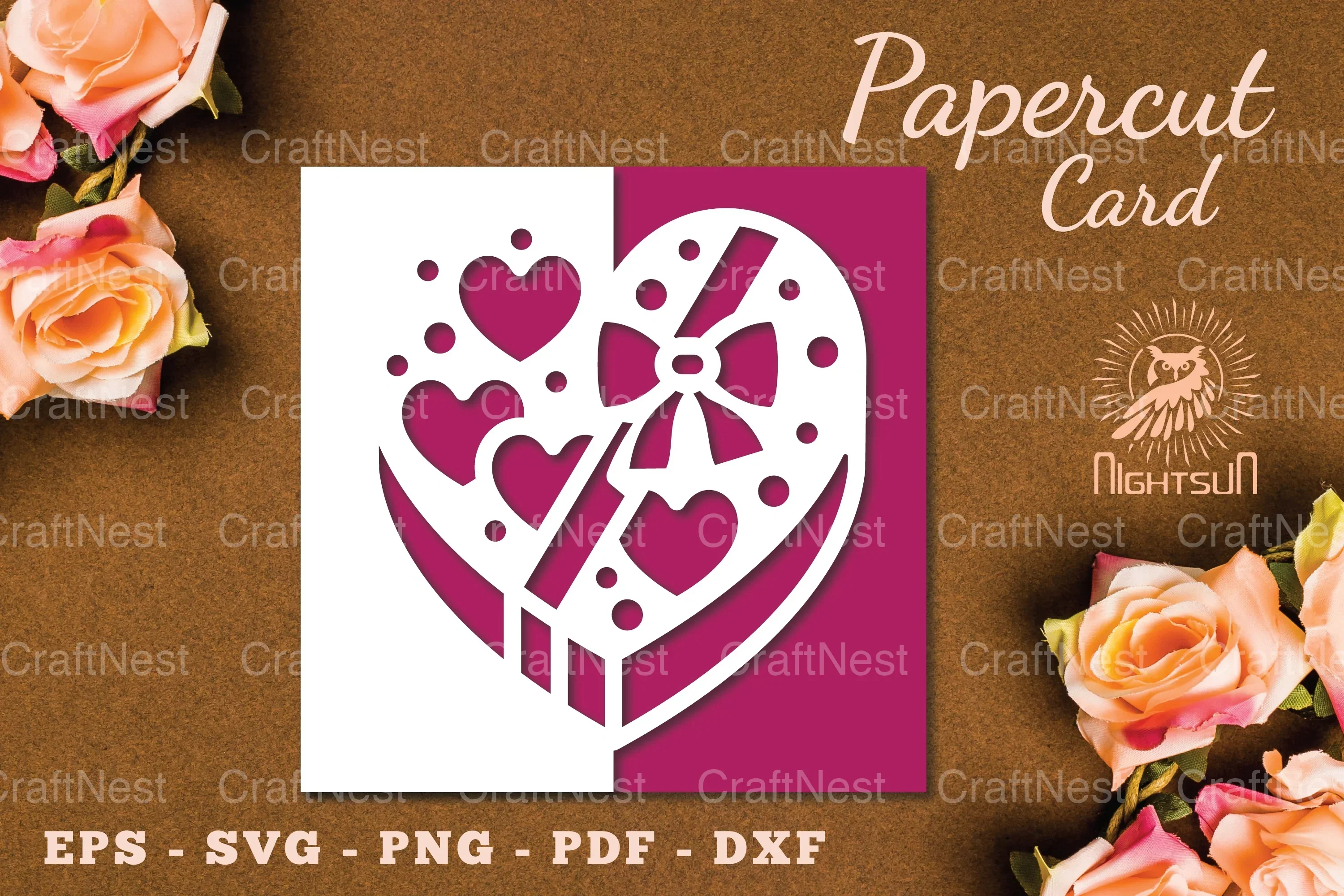 Valentine's Papercut Card SVG Bundle