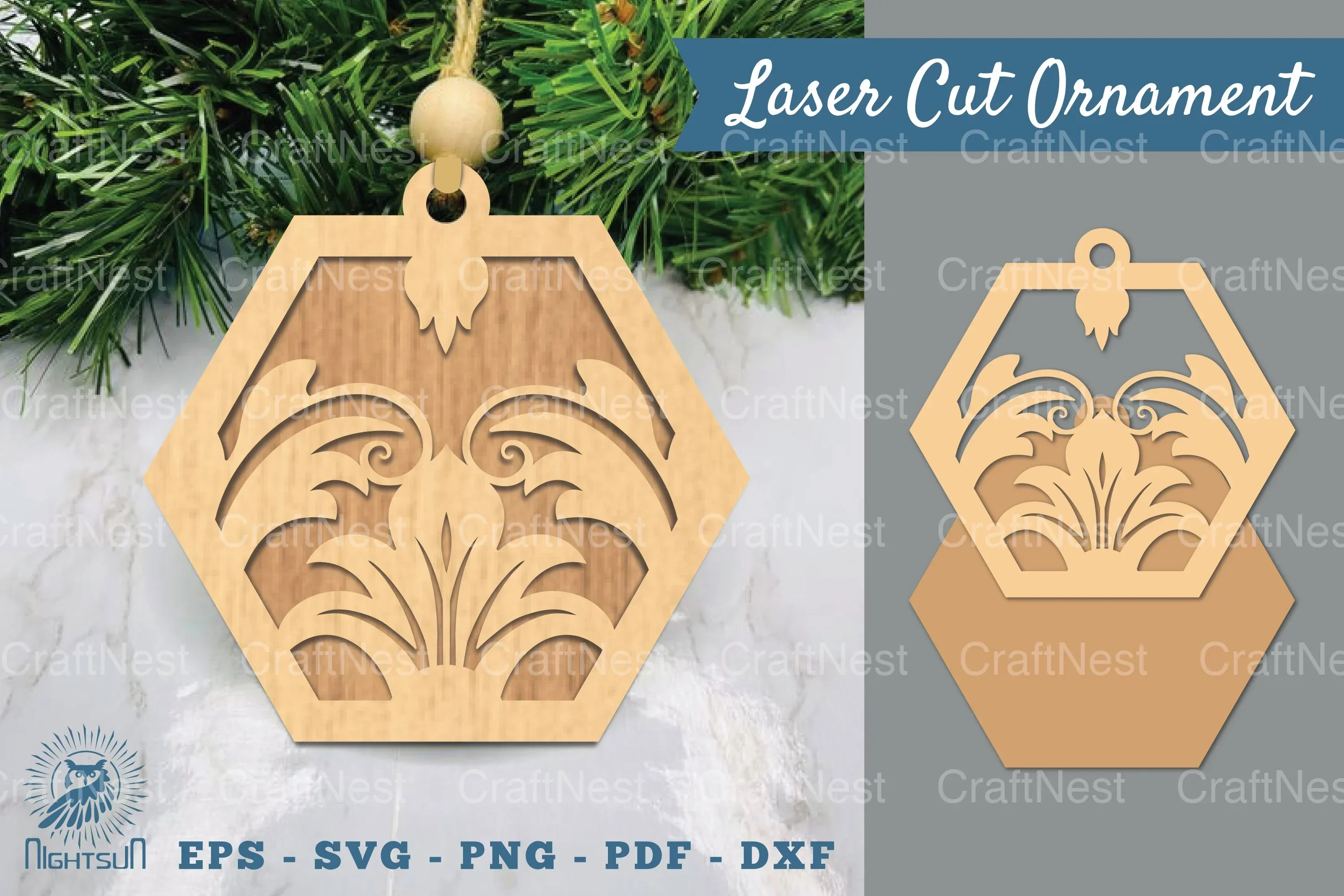 Victorian Floral Laser Cut Ornament Clipart Bundle