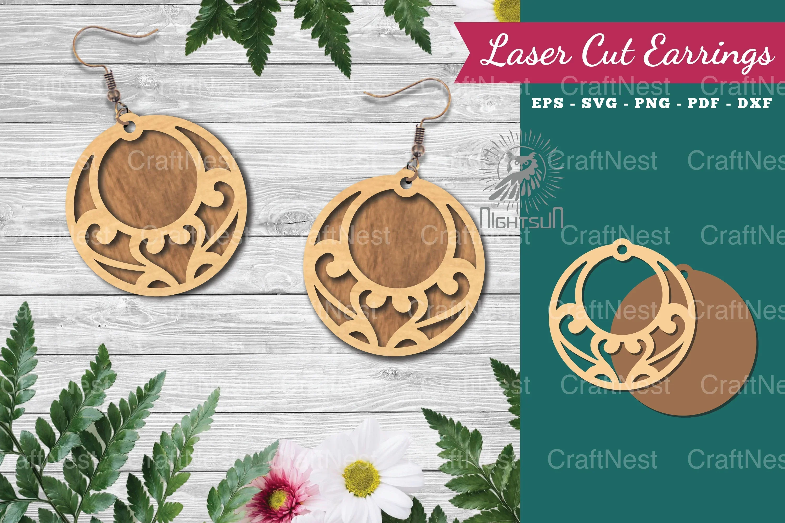 Victorian Laser Cut Earrings Design Bundle