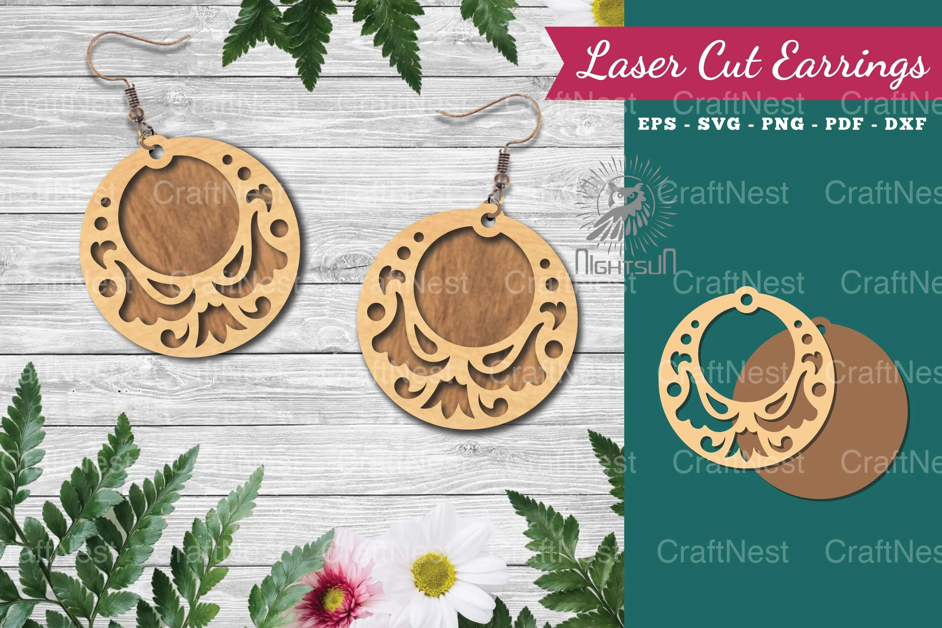 Victorian Laser Cut Earrings Design Bundle