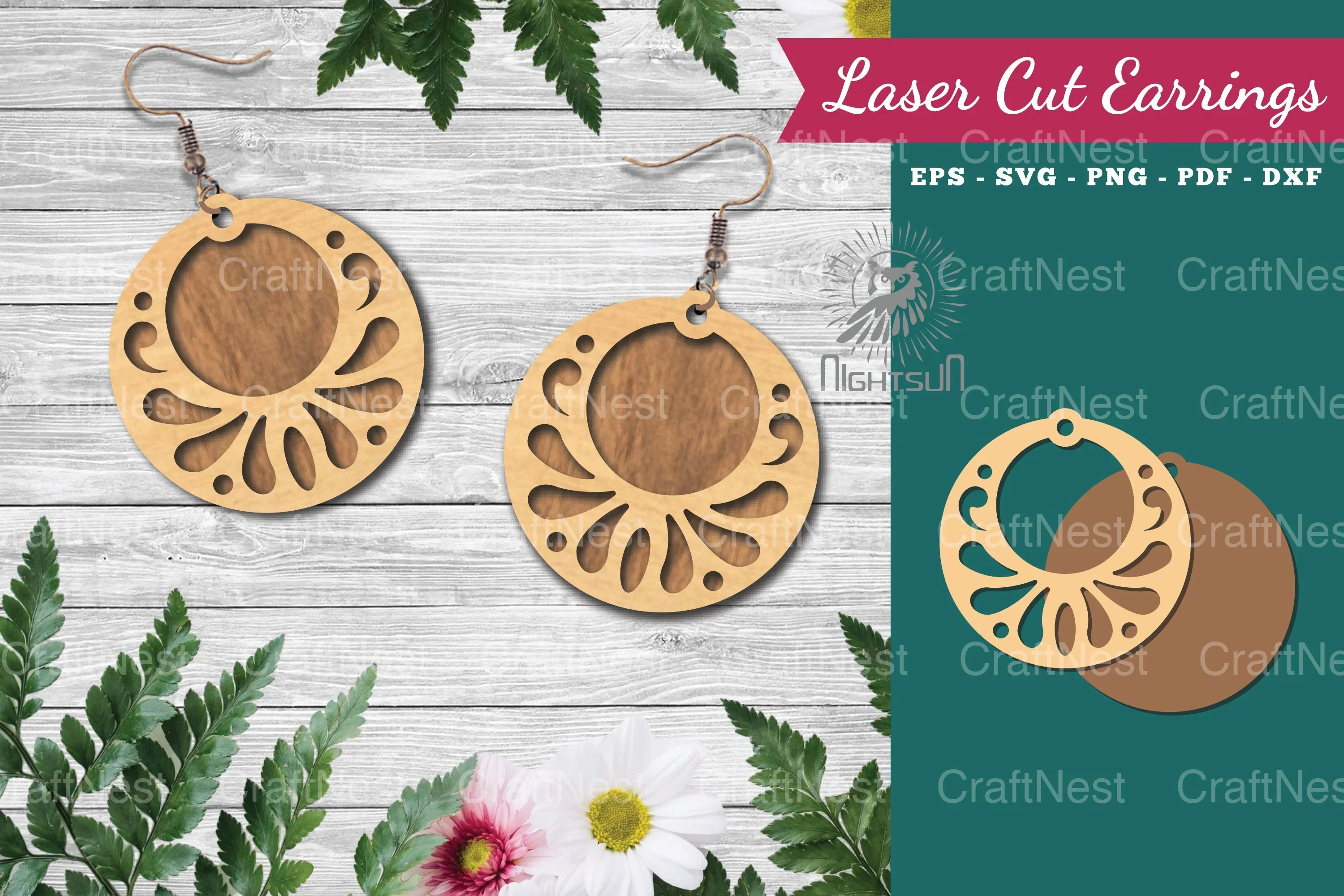 Victorian Laser Cut Earrings Design Bundle