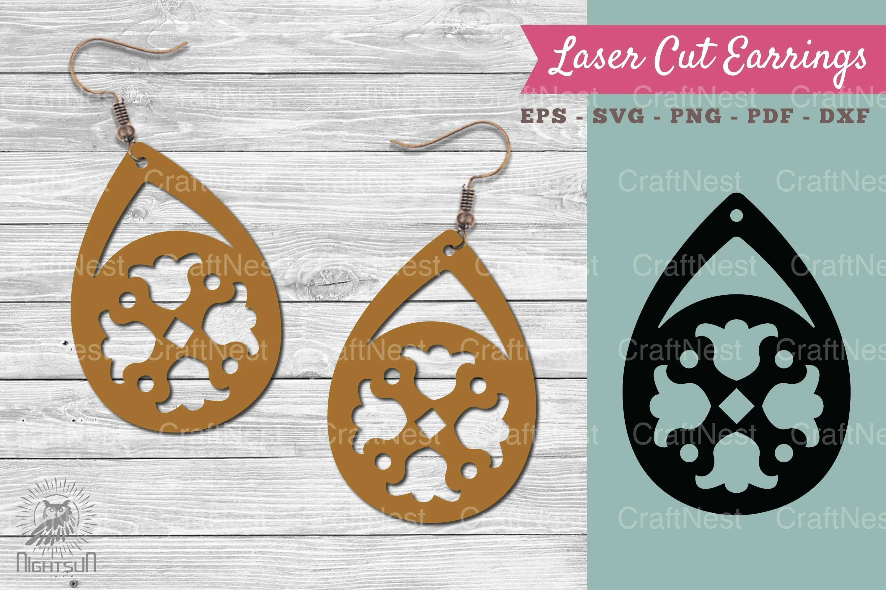 Victorian Laser Cut Earrings SVG Bundle