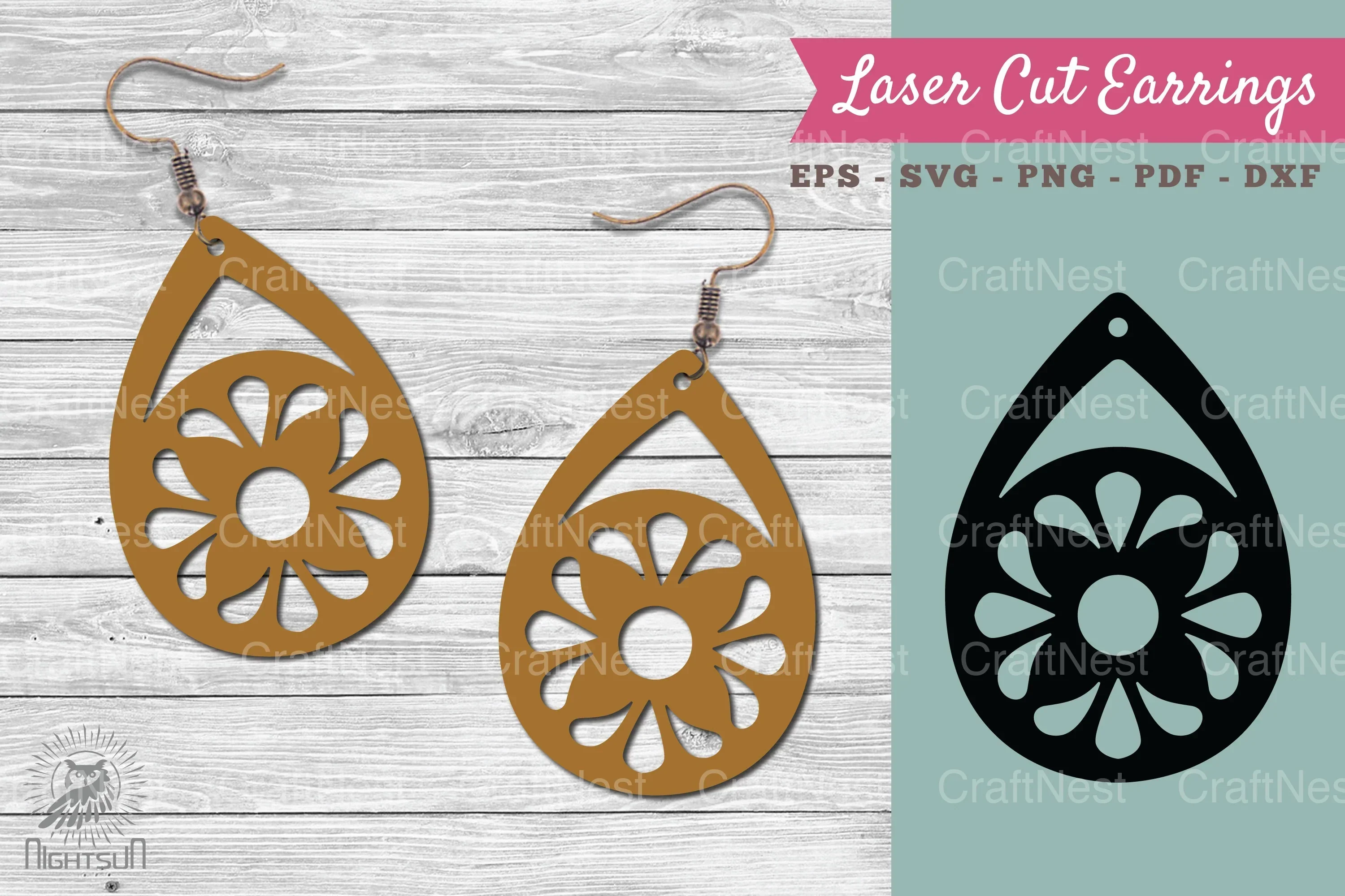 Victorian Laser Cut Earrings SVG Bundle