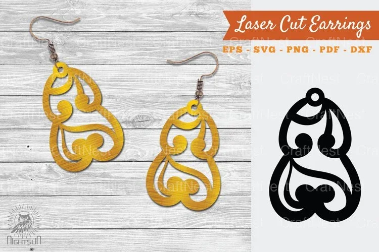 Victorian Laser Cut Earrings SVG Bundle