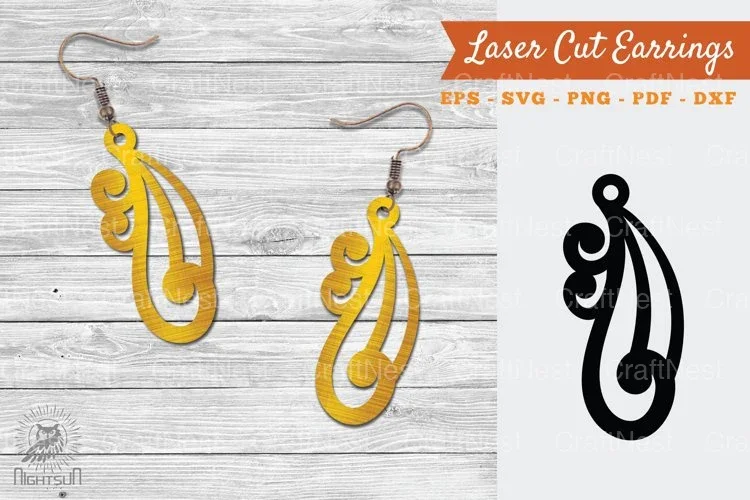 Victorian Laser Cut Earrings SVG Bundle