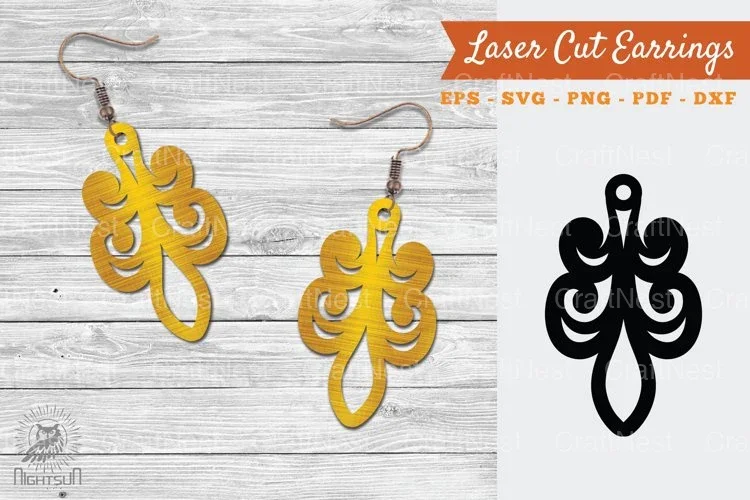 Victorian Laser Cut Earrings SVG Bundle