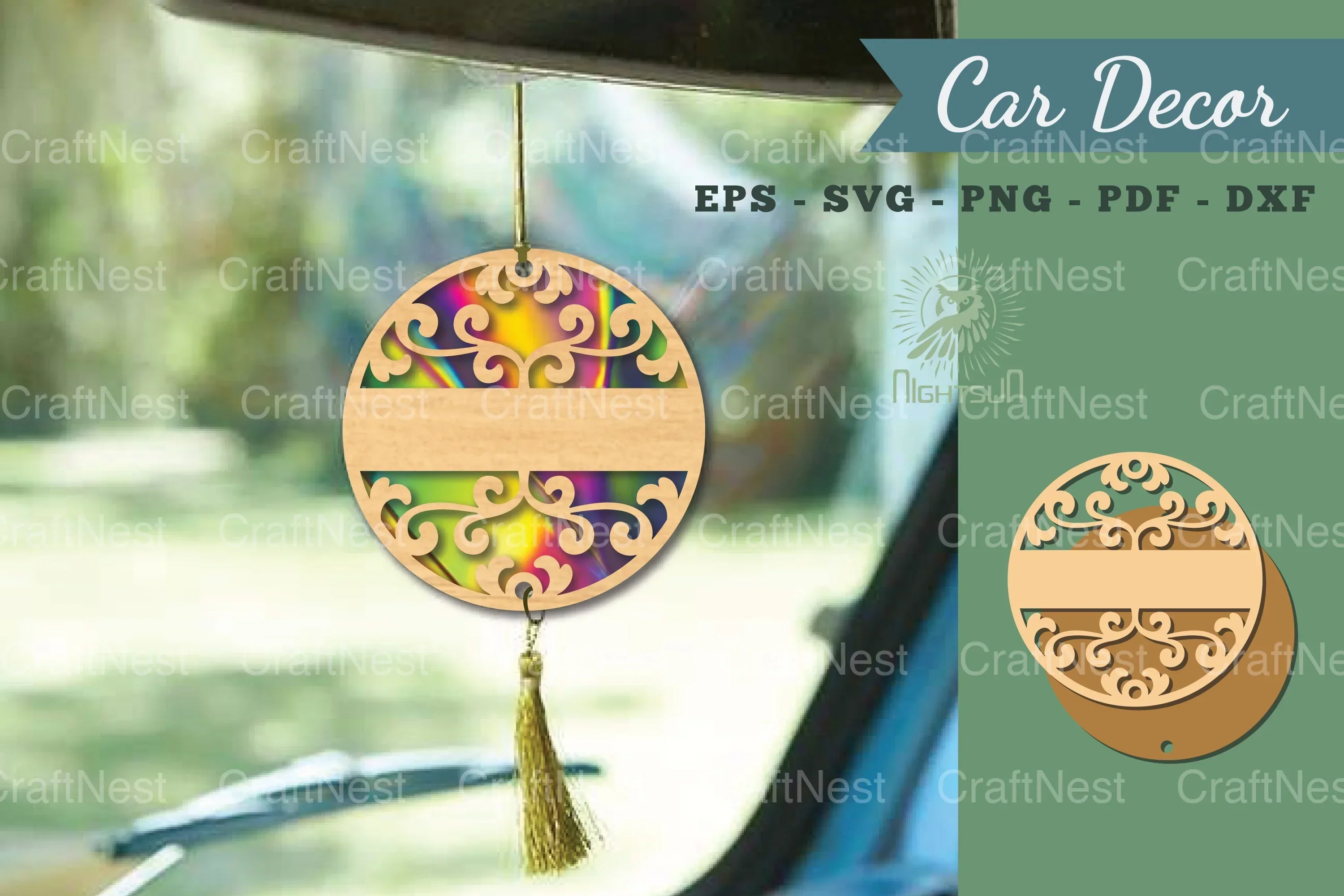 Victorian Lasercut Car Decoration SVG Bundle