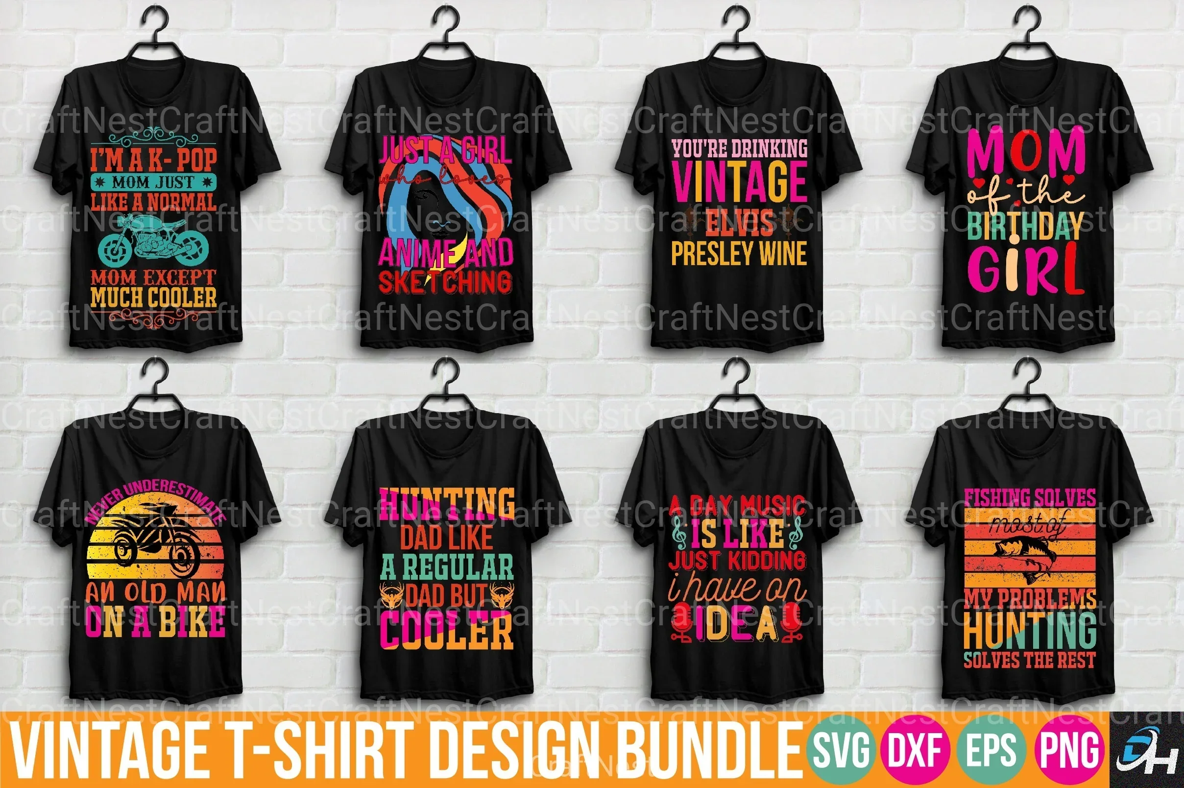 Vintage T Shirt Design Bundle
