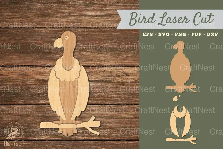 Vulture Bird Laser Cut Decoration Clipart Bundle