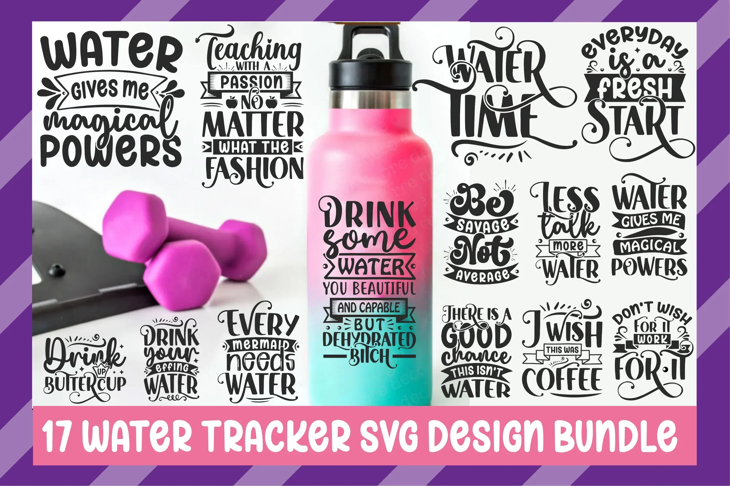 Water Tracker 15 R SVG Bundle