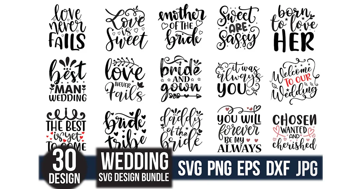 Wedding SVG Bundle