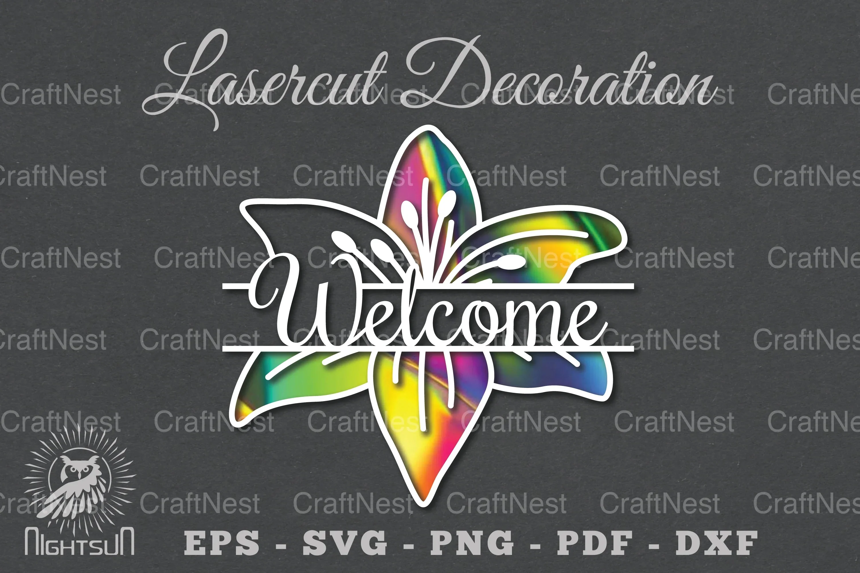 Welcome Flower Laser Cut SVG Bundle