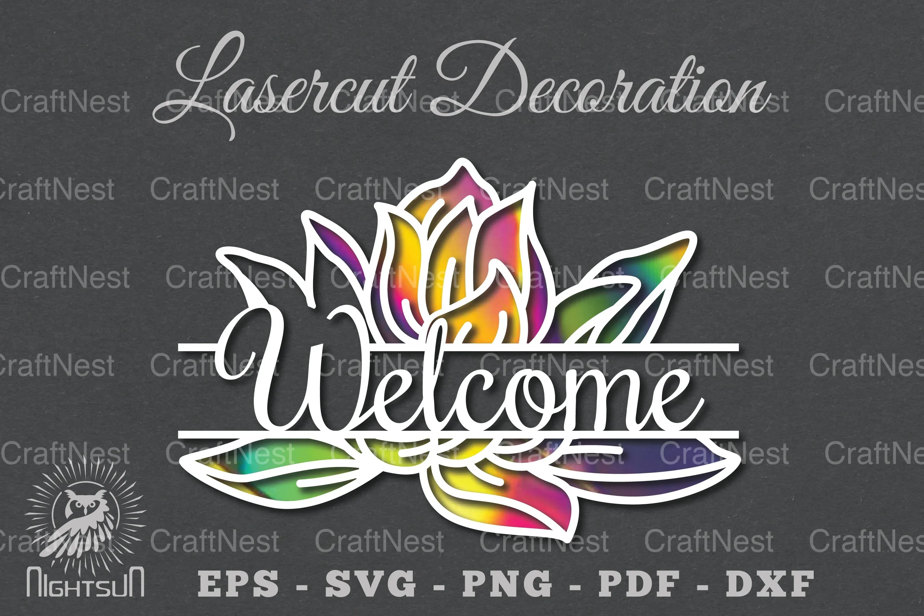 Welcome Flower Laser Cut SVG Bundle