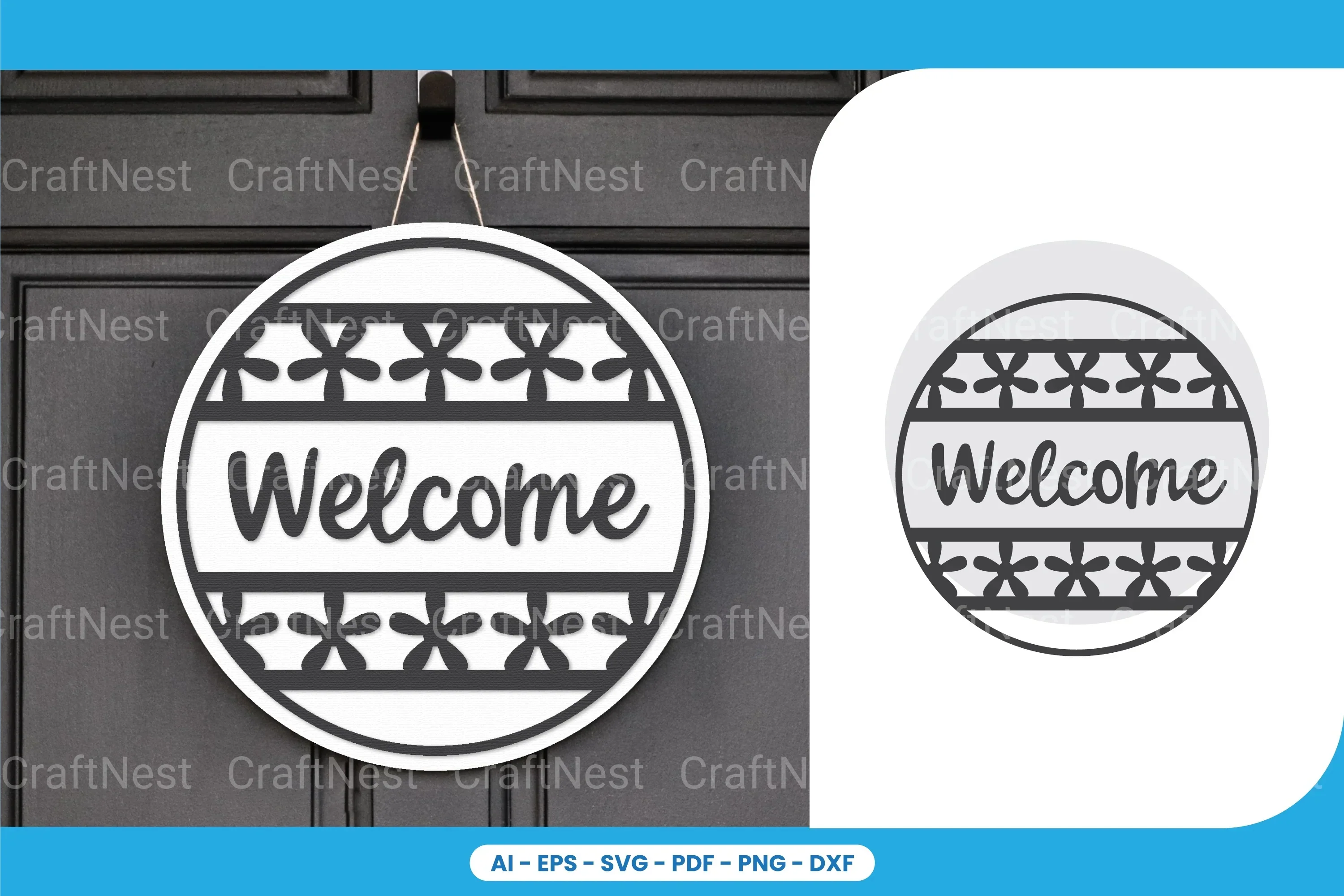 Welcome Sign Laser Cut SVG Bundle