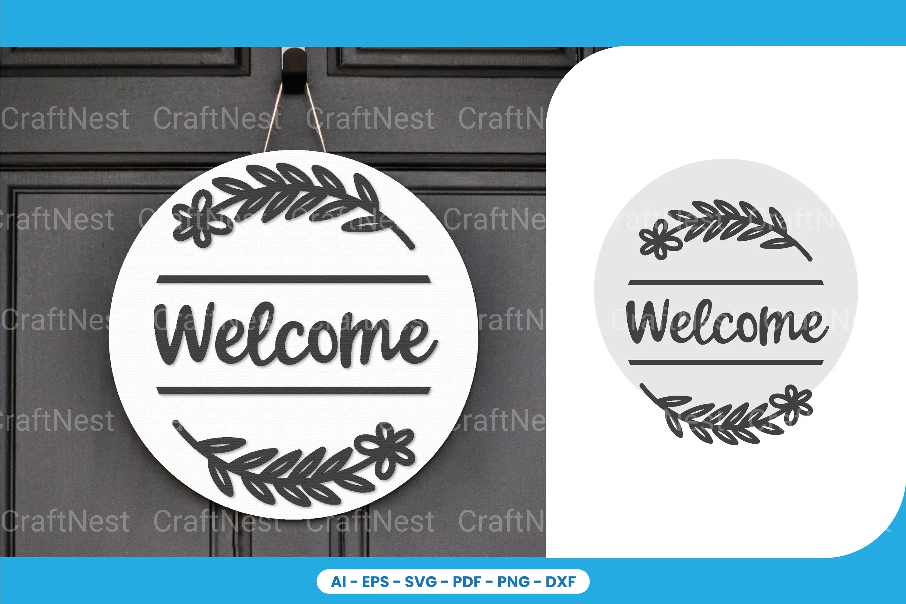 Welcome Sign Laser Cut SVG Bundle