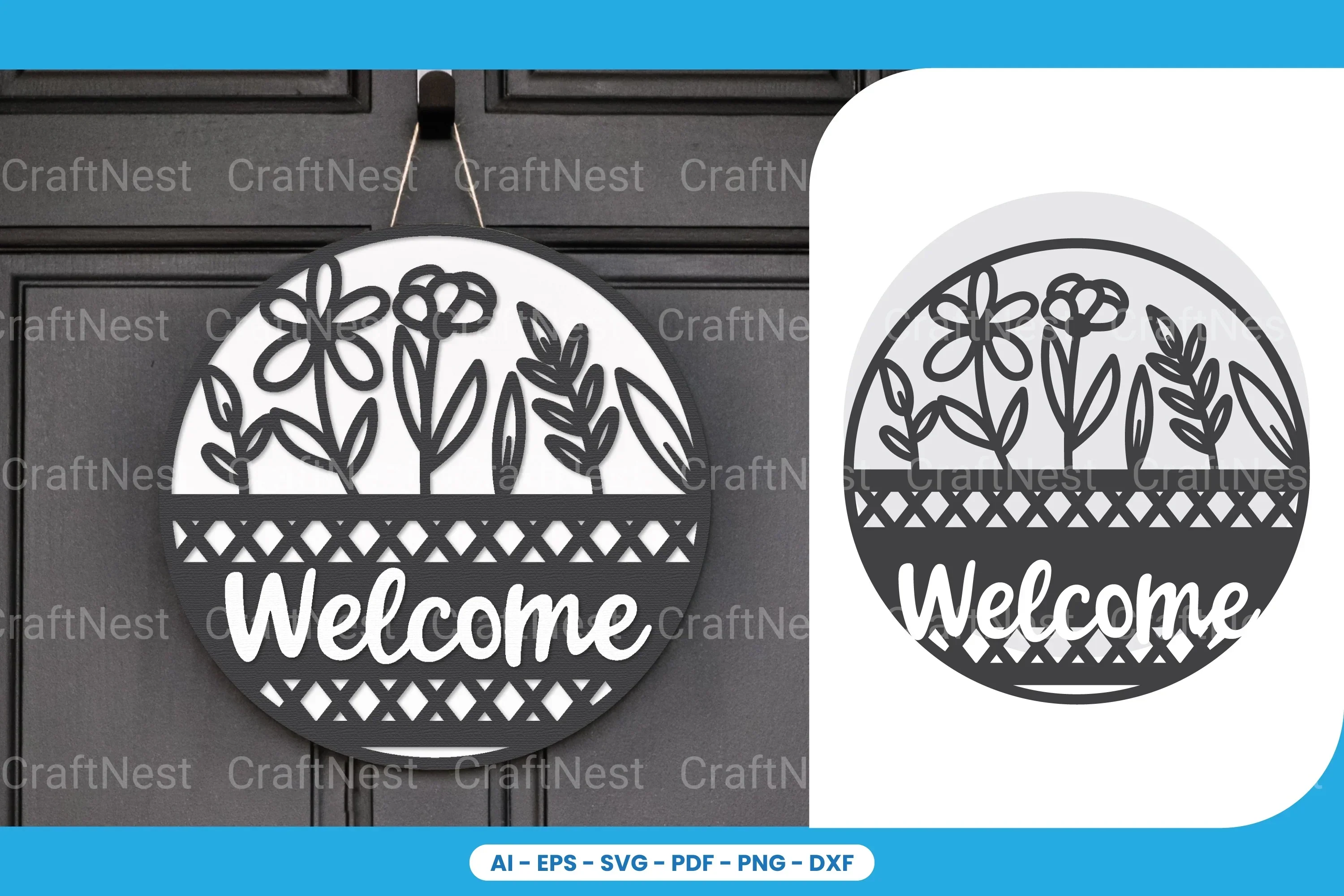 Welcome Sign Laser Cut SVG Bundle