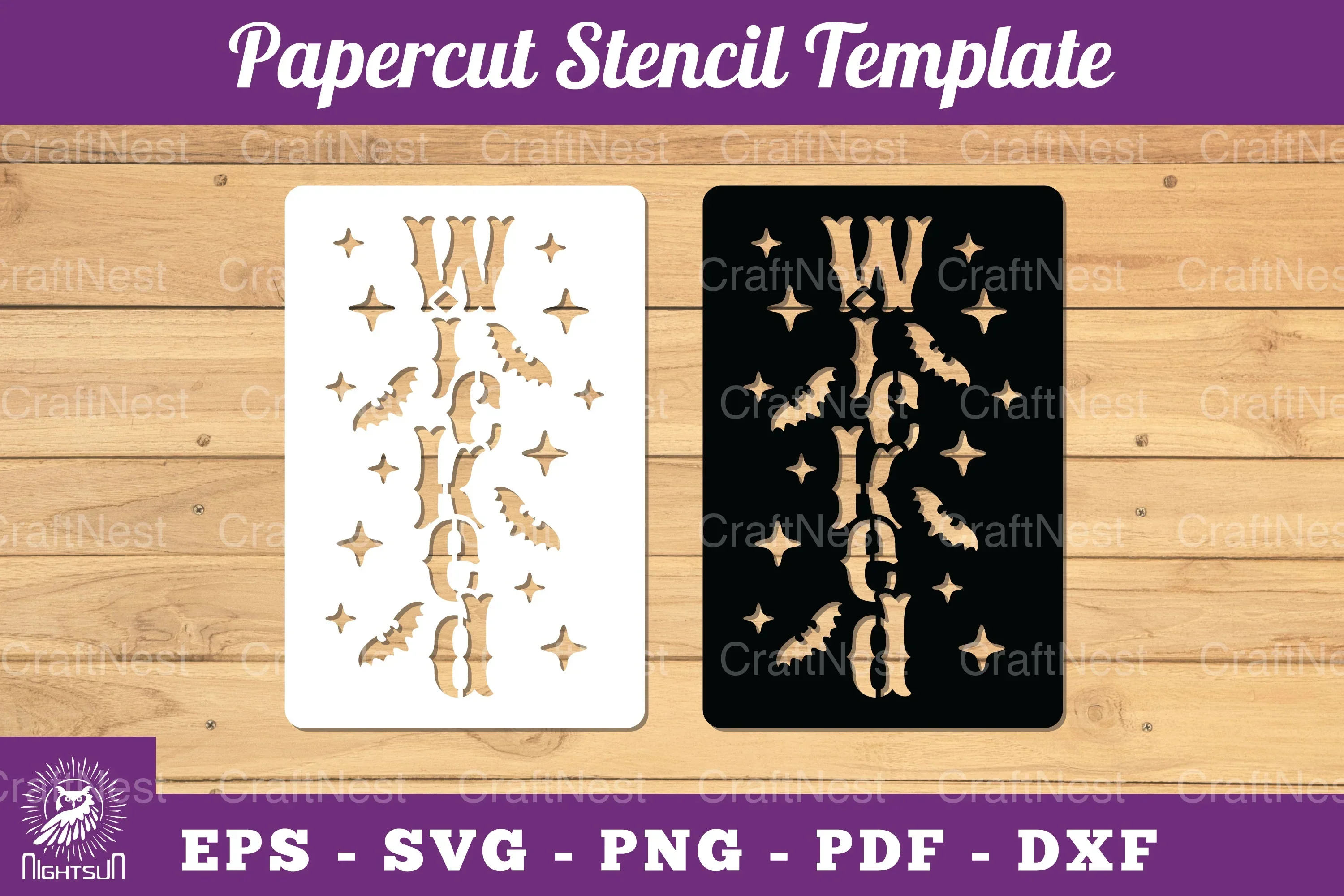 Wicket Papercut Stencil Clipart Bundle