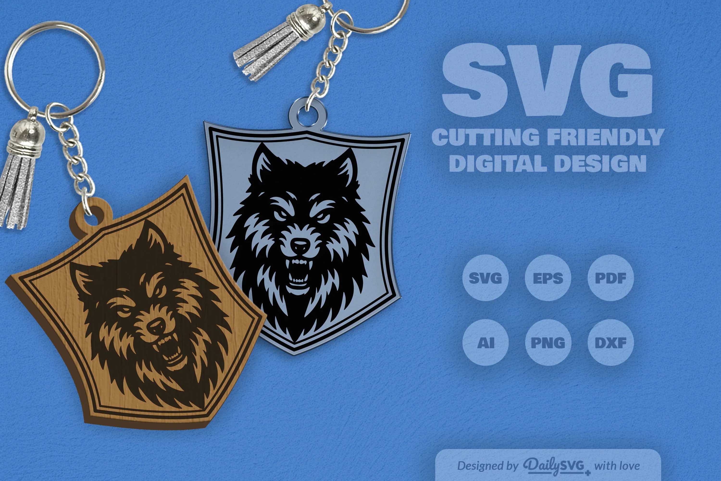 Wild Animal Keychain SVG Bundle - Image 2