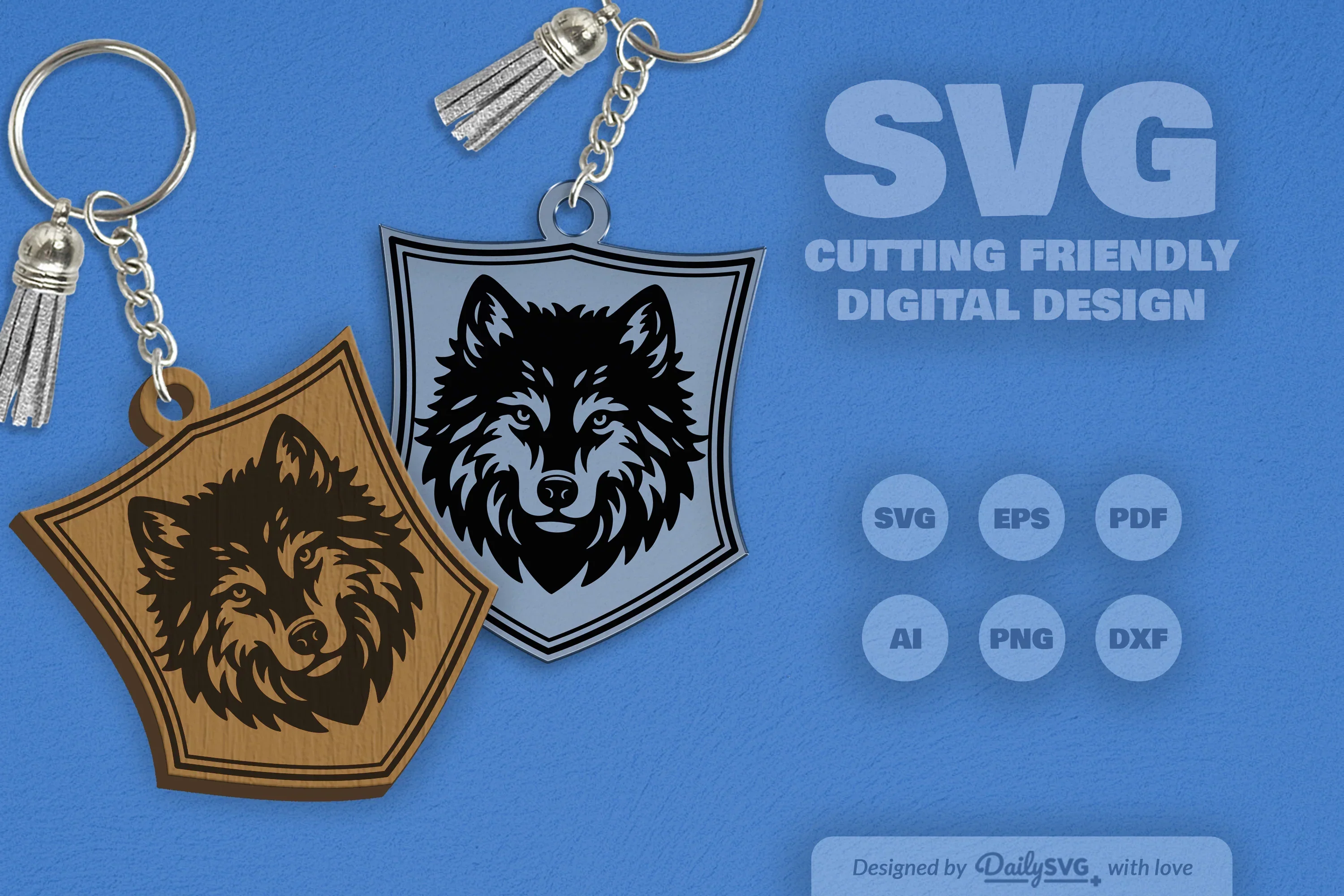 Wild Animal Keychain SVG Bundle - Image 2