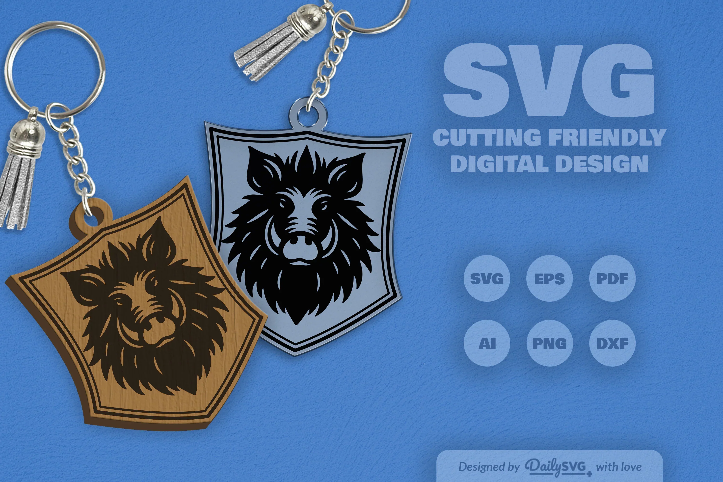 Wild Animal Keychain SVG Bundle - Image 2