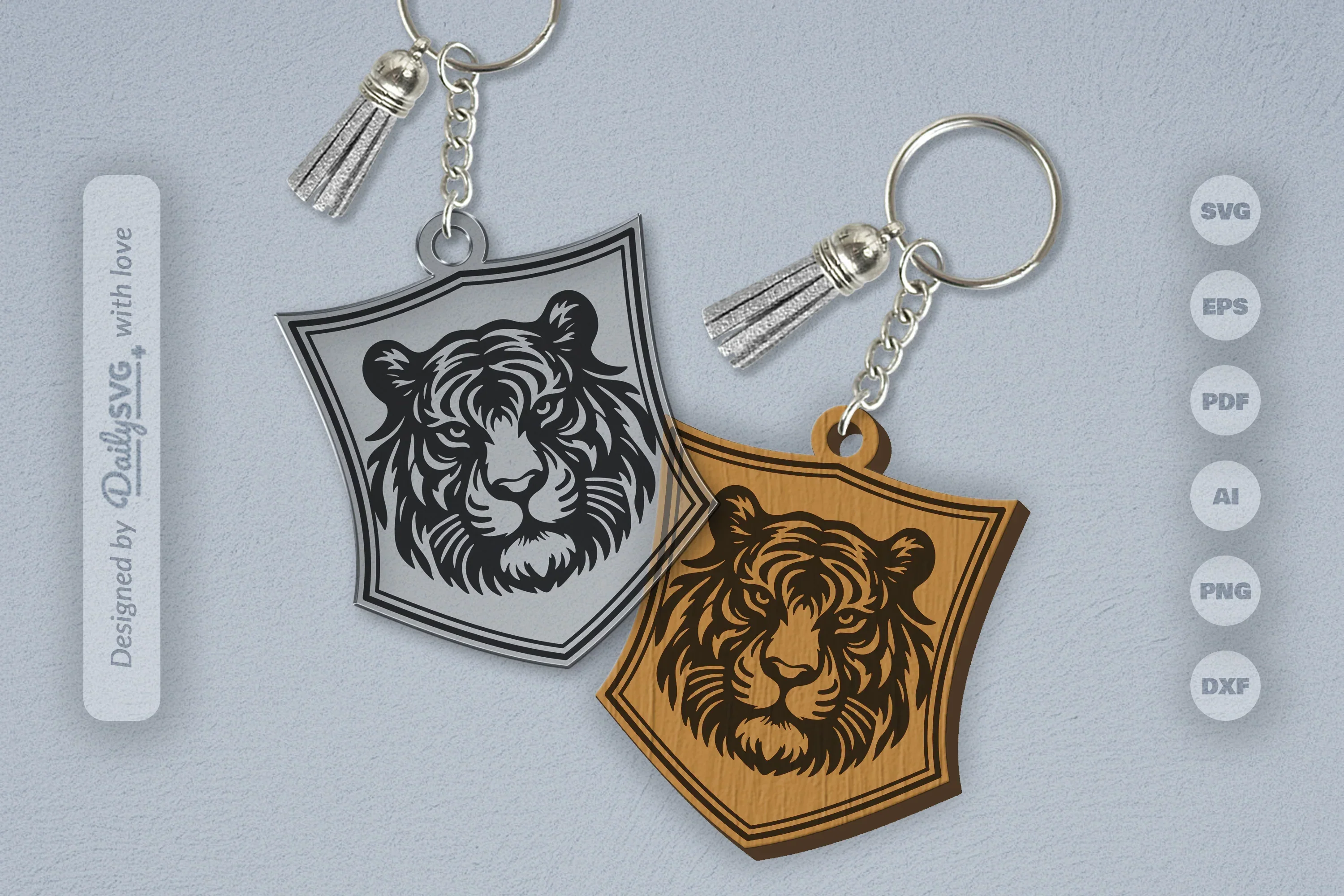 Wild Animal Keychain SVG Bundle SVGs - Image 2