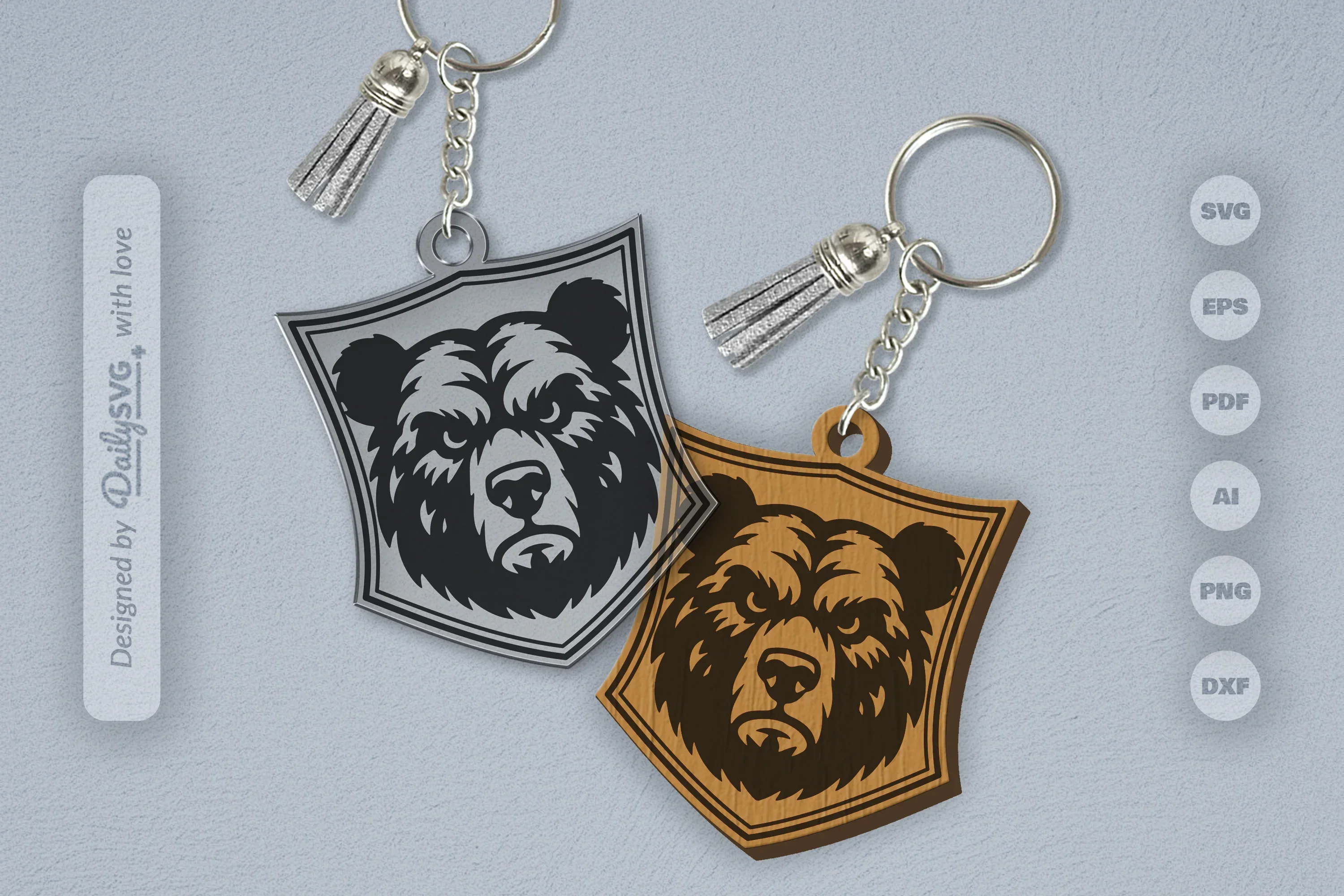 Wild Animal Keychain SVG Bundle SVGs
