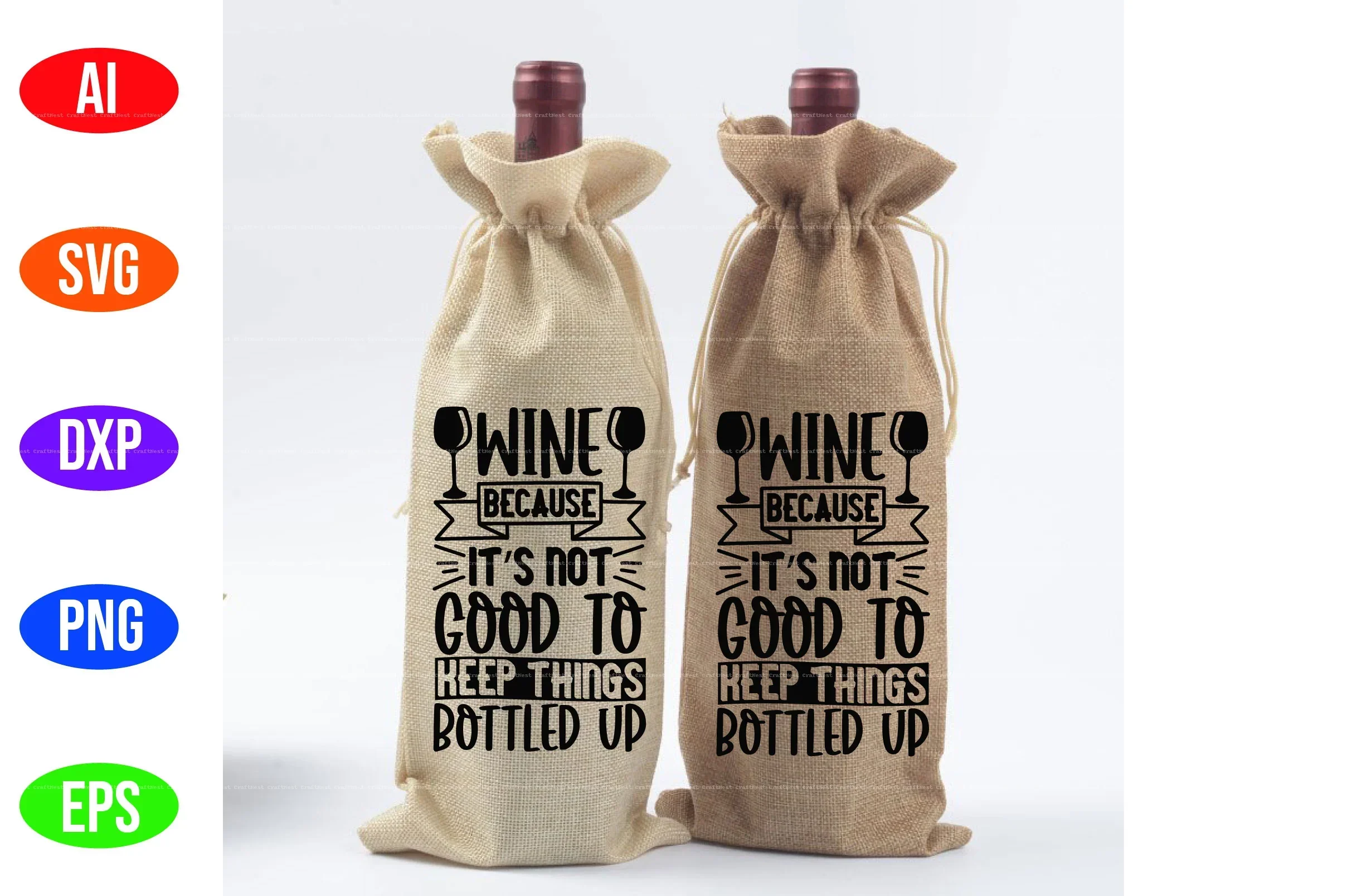 Wine Bag Design SVG Bundle - Image 7