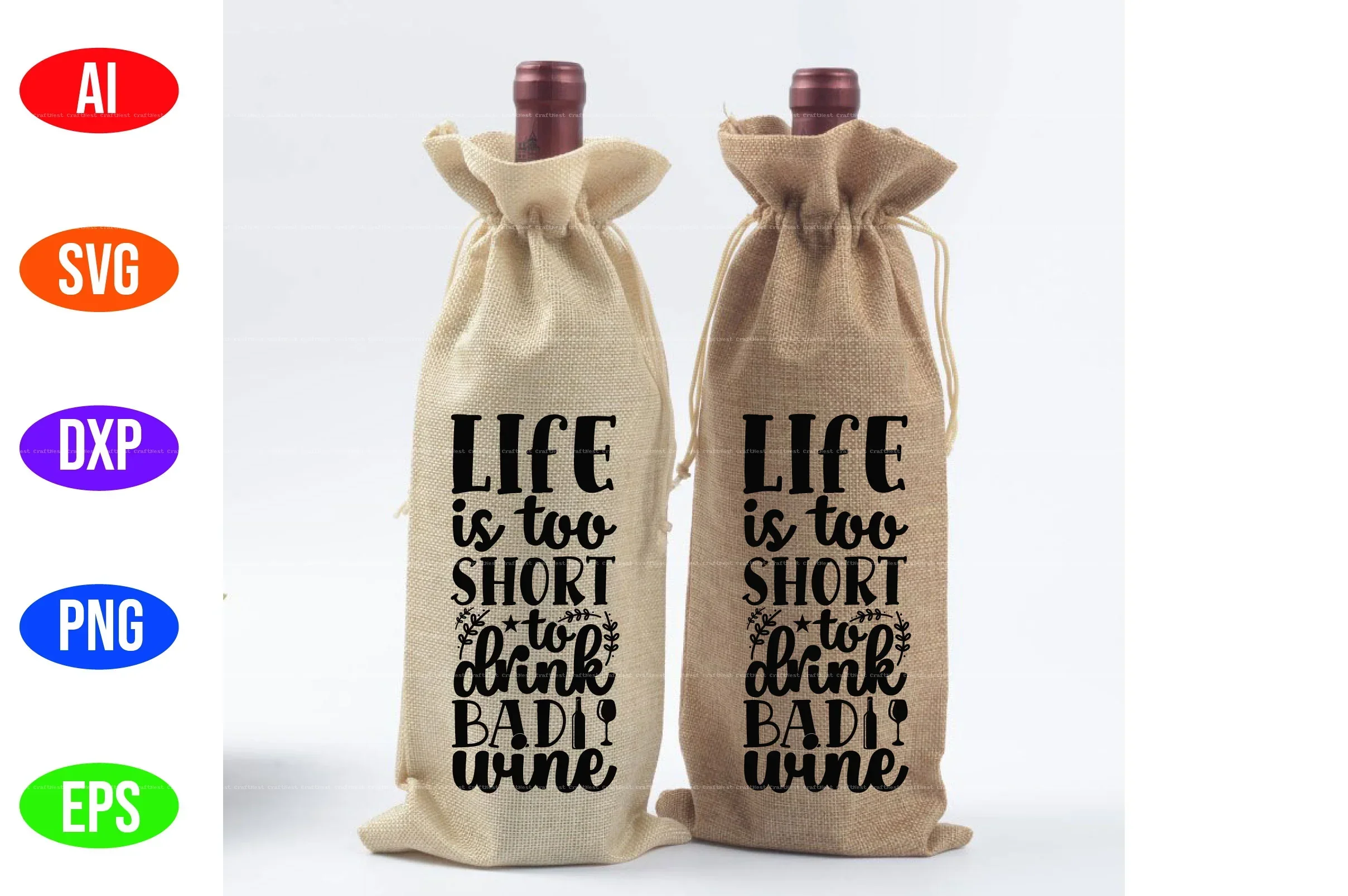 Wine Bag Design SVG Bundle - Image 8