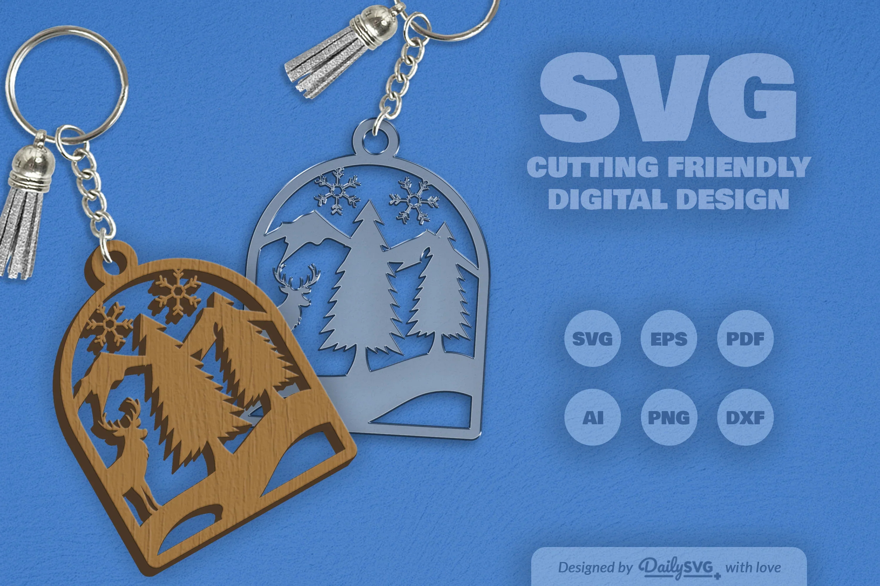 Winter Deer SVG Bundle - Image 2