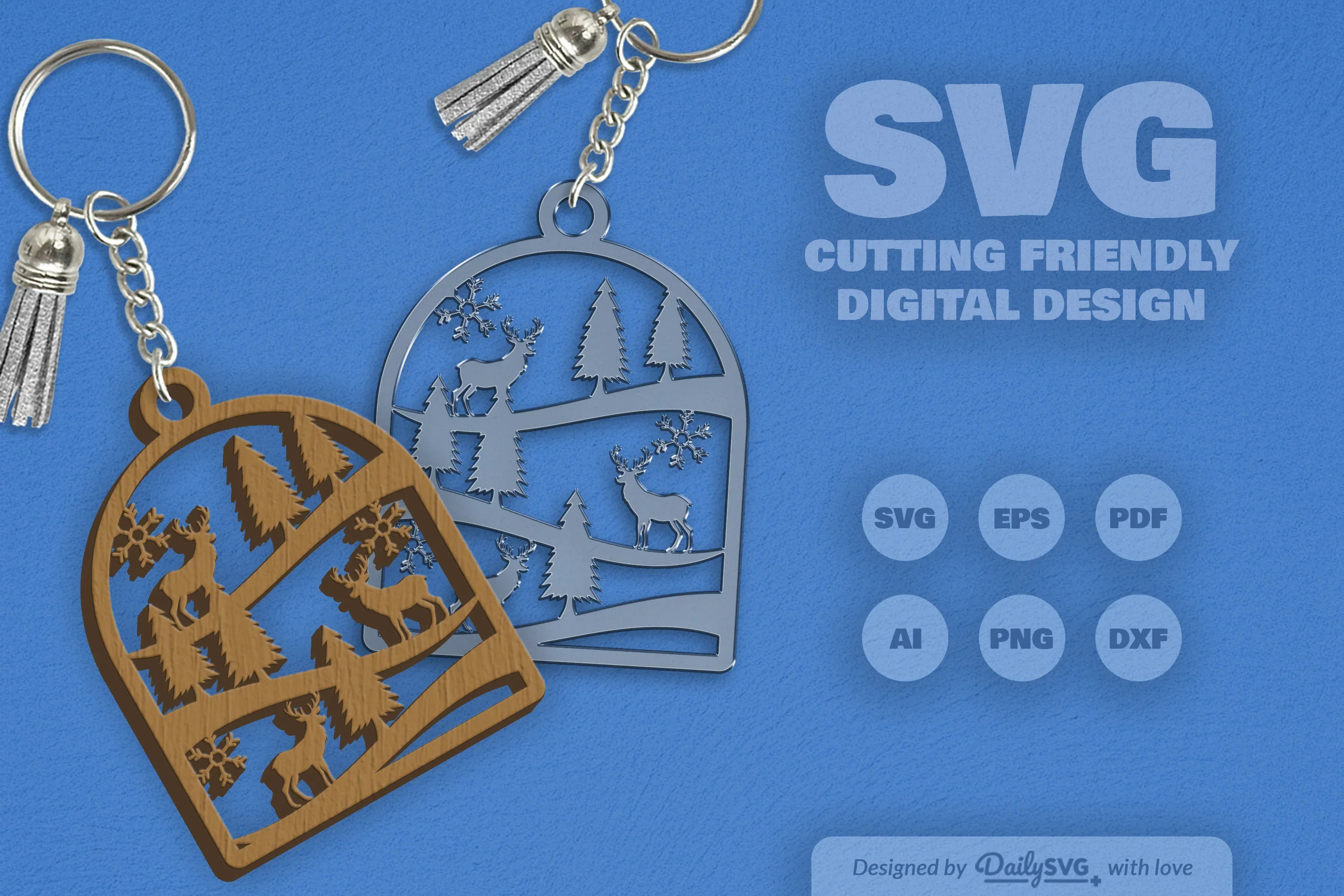 Winter Deer SVG Bundle - Image 2