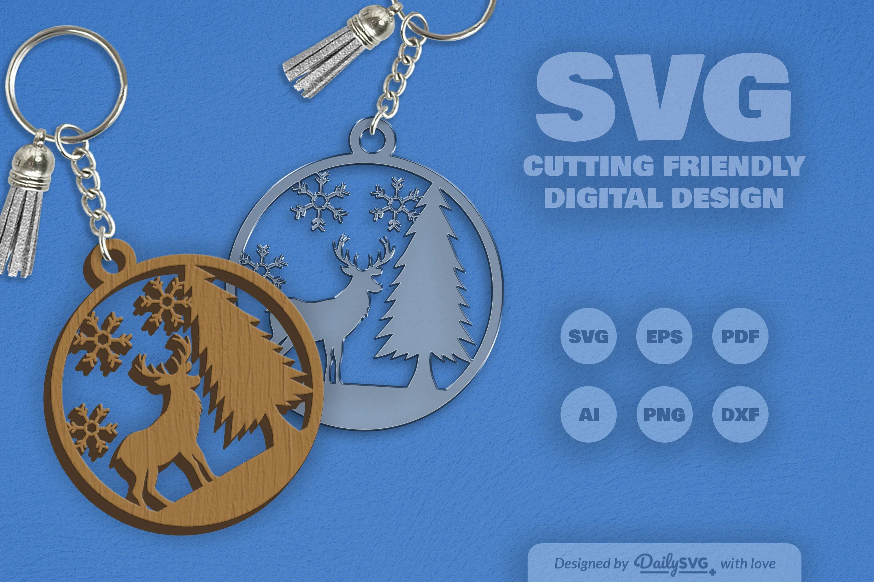 Winter Deer SVG Bundle - Image 2