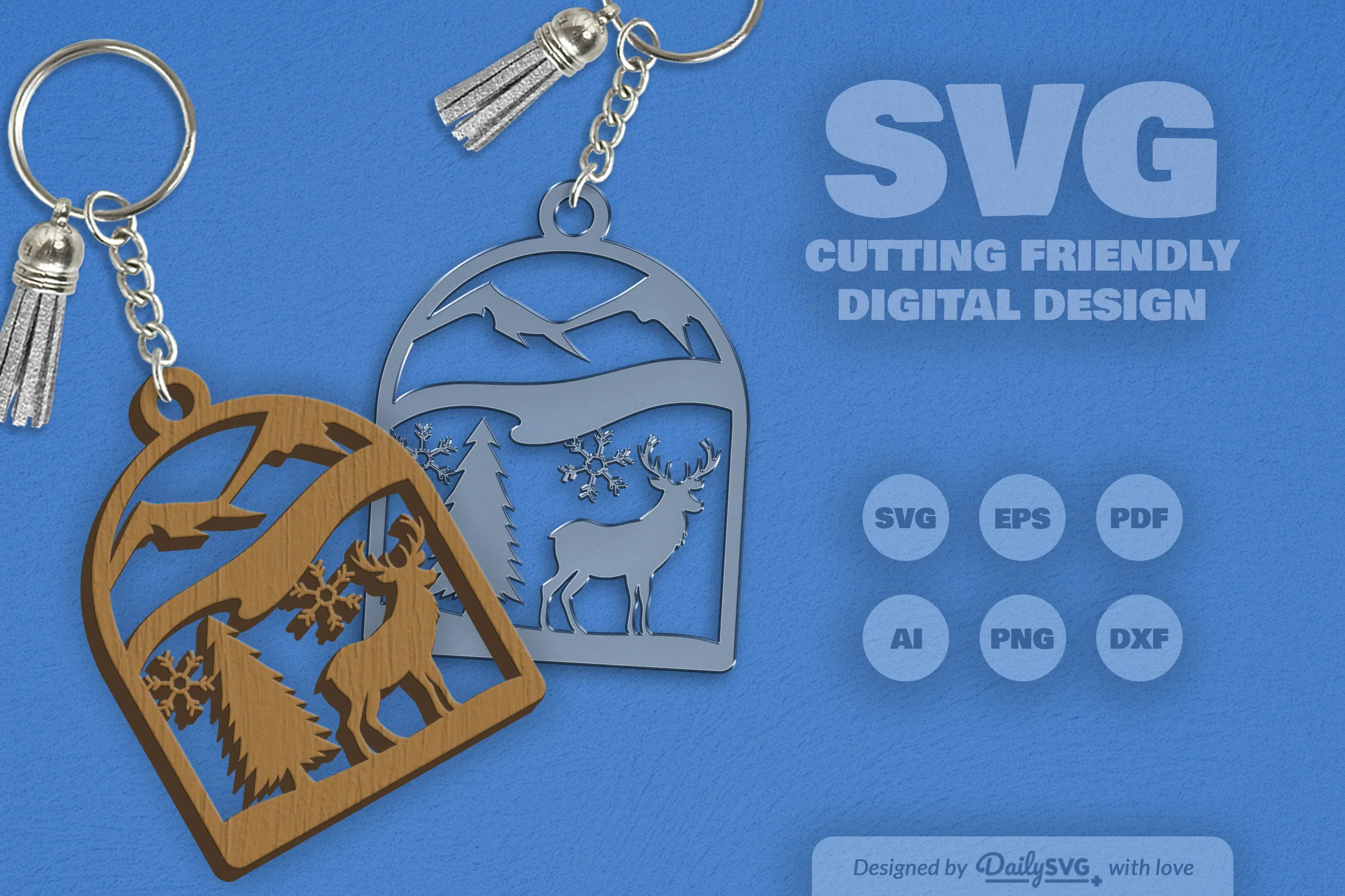 Winter Deer SVG Bundle - Image 2