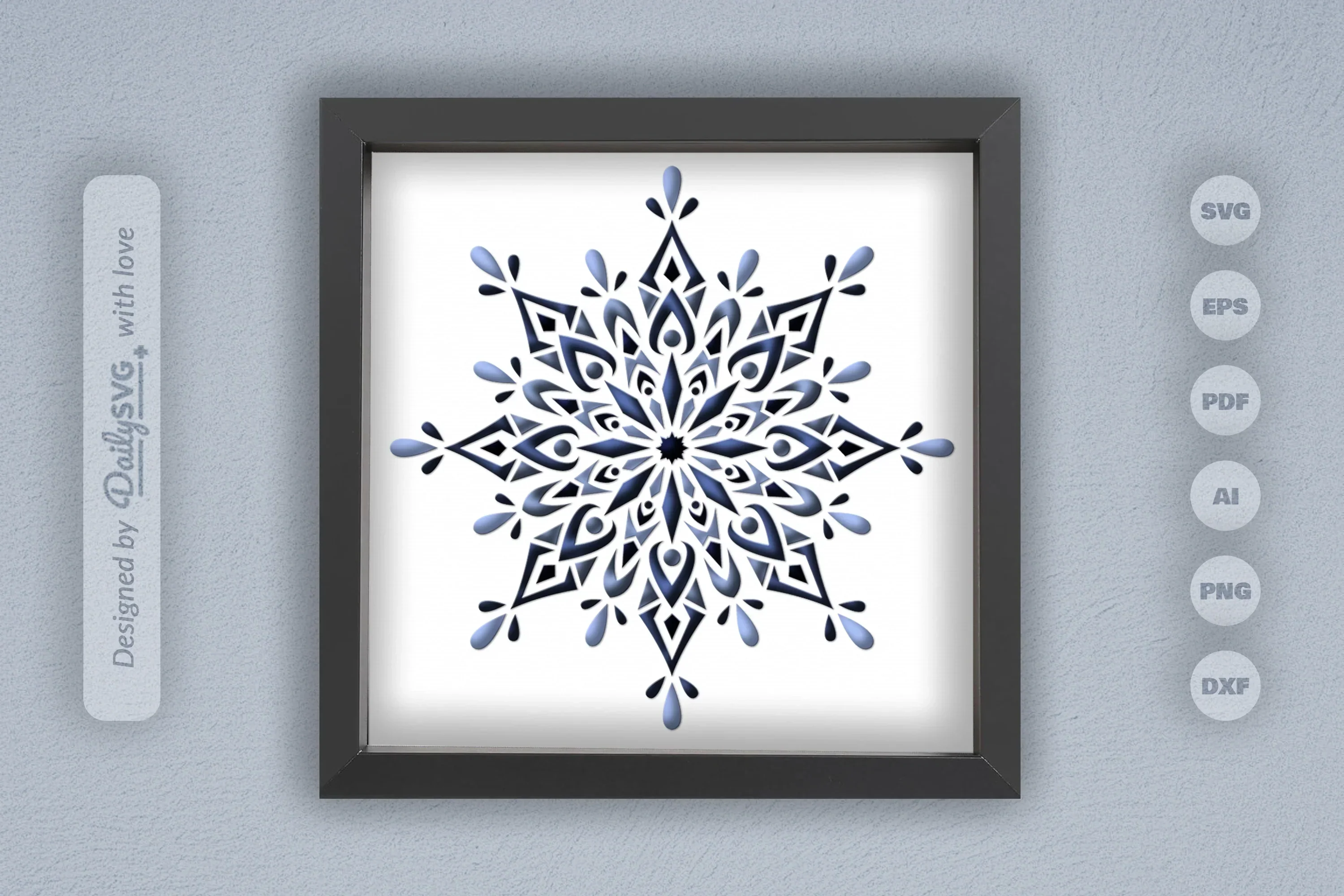 Winter Mandala Papercut SVG Bundle