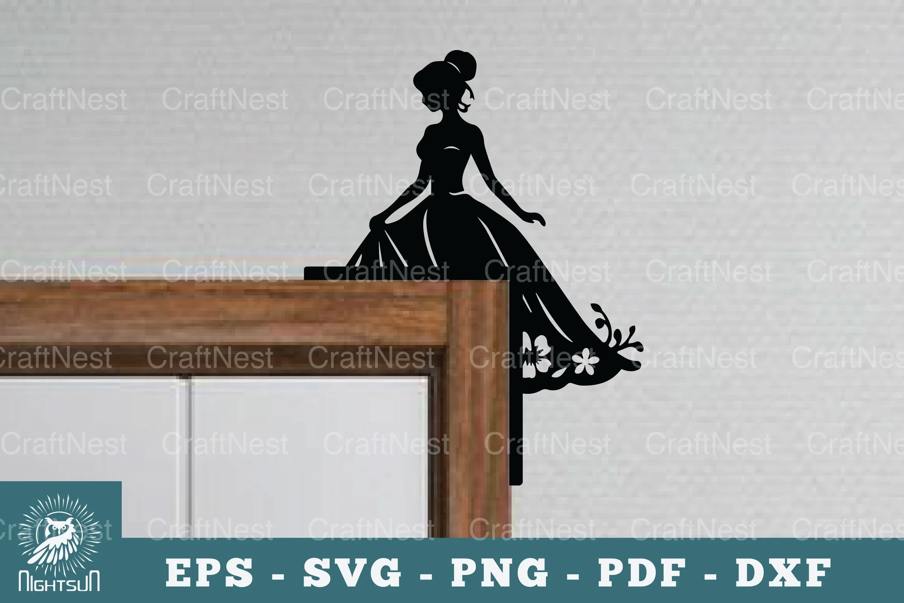 Women Door Corner Lasercut SVG Bundle