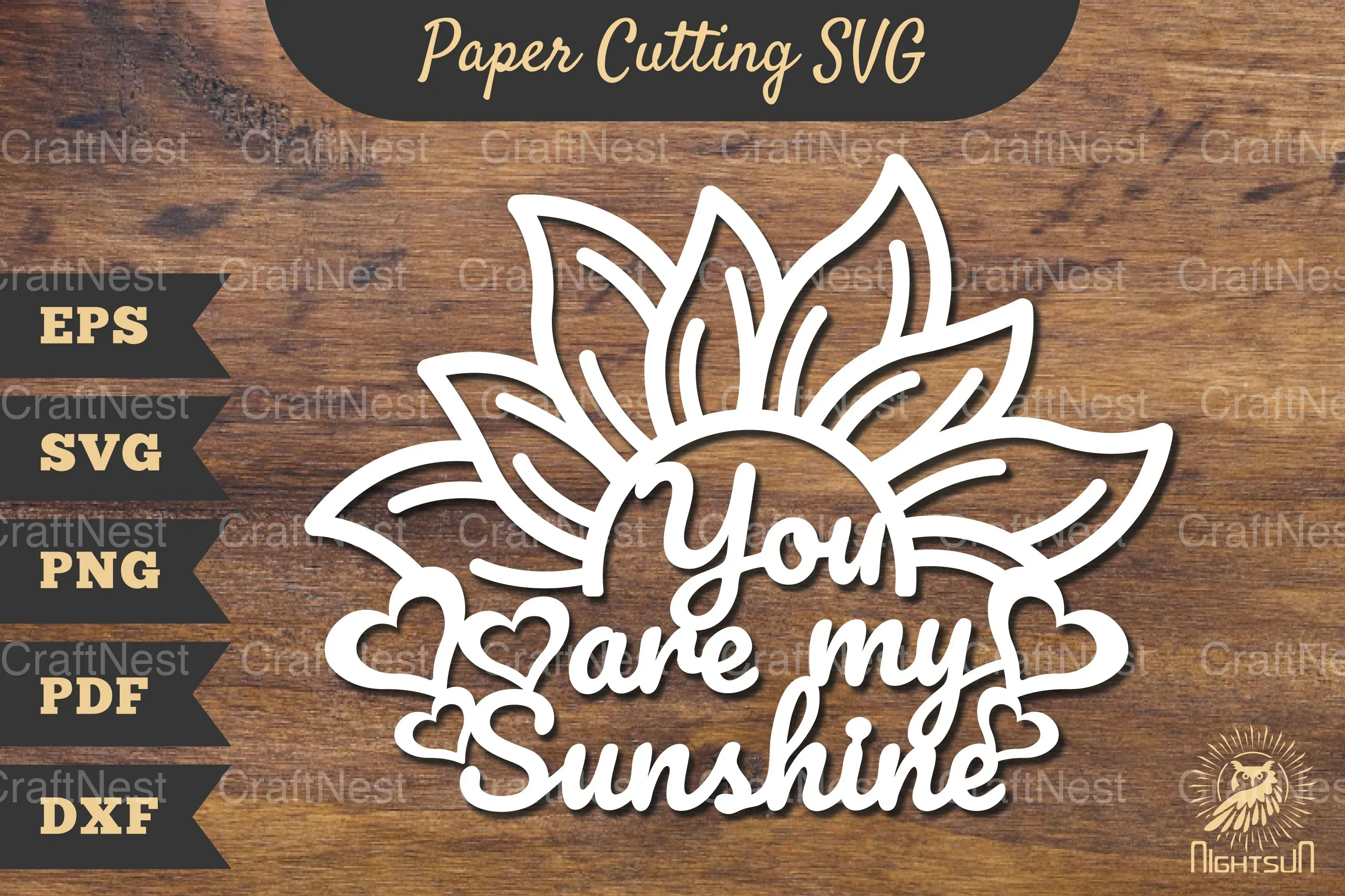 You Are My Sunshine Papercut SVG Bundle